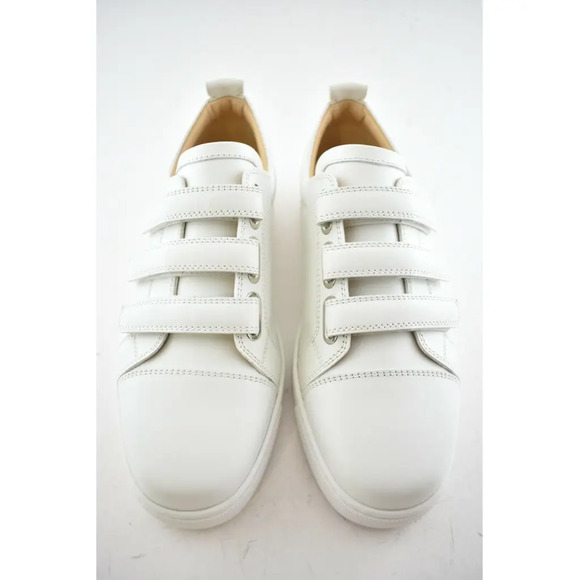 Christian Louboutin Kiddo Donna Flat Calf Leather White Strap Trainer Sneaker 40 - Picture 5 of 12